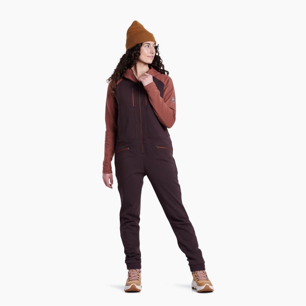 Kuhl Two-Tone Rust & Chocolate Brown Women's Jumpsuit